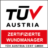TÜV Austria zertifizierte Wundmanager Die Wundmanager der Wundambulanz sind TÜV zertifiziert.